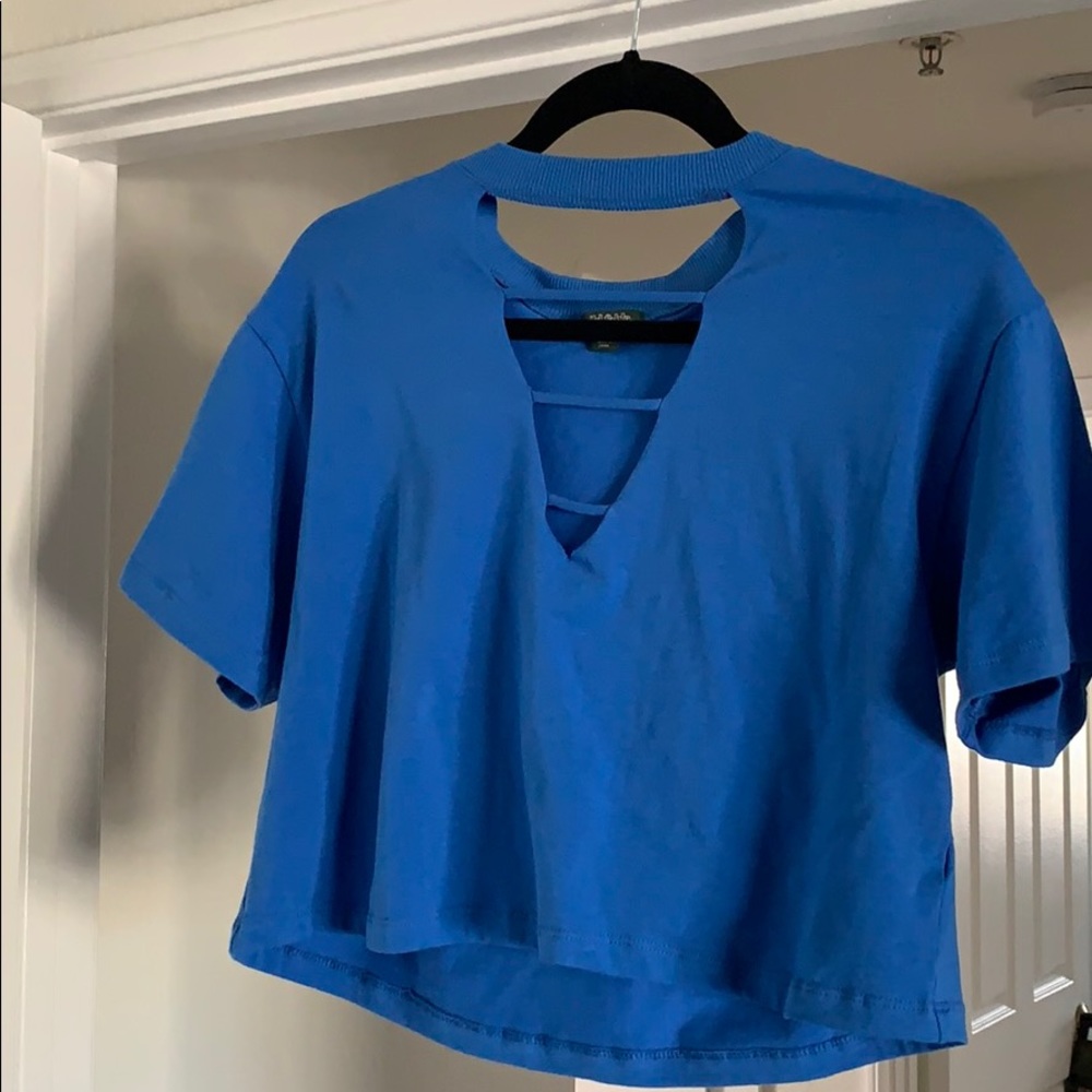 Women’s blue crop top